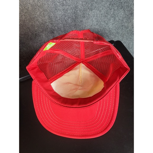 Vintage Tunis Air Cargo Reynolds Trucker Hat Cap Red White Airline Casual Arabic - Picture 3 of 8